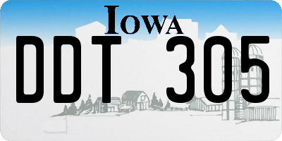 IA license plate DDT305