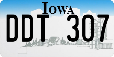 IA license plate DDT307