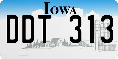 IA license plate DDT313
