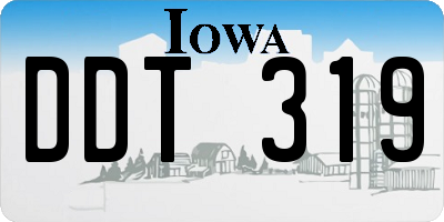 IA license plate DDT319