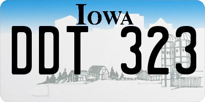 IA license plate DDT323