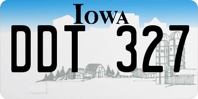 IA license plate DDT327