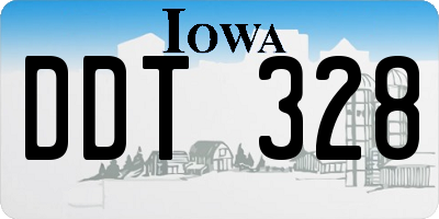 IA license plate DDT328