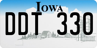 IA license plate DDT330