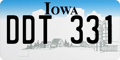 IA license plate DDT331