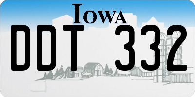 IA license plate DDT332