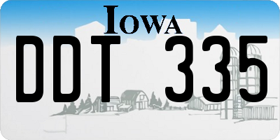 IA license plate DDT335