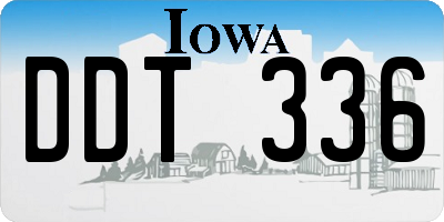 IA license plate DDT336