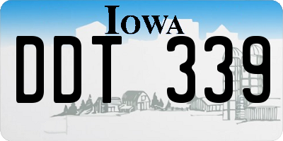 IA license plate DDT339