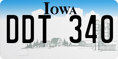 IA license plate DDT340