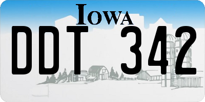 IA license plate DDT342