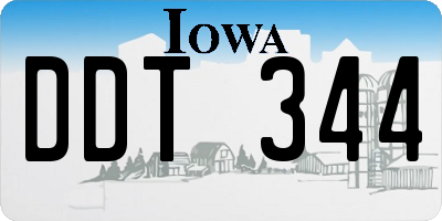 IA license plate DDT344