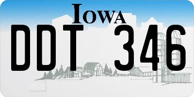 IA license plate DDT346