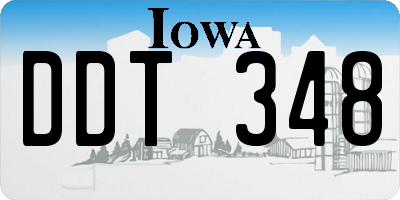 IA license plate DDT348