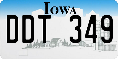 IA license plate DDT349