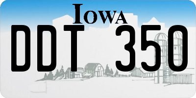 IA license plate DDT350