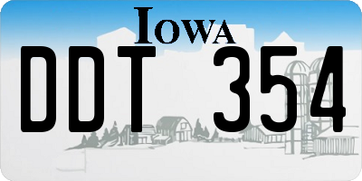 IA license plate DDT354