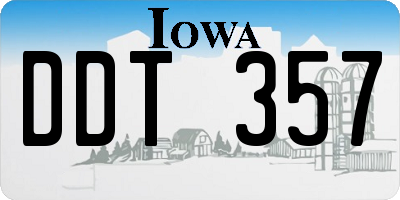 IA license plate DDT357