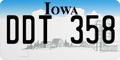 IA license plate DDT358