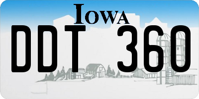 IA license plate DDT360