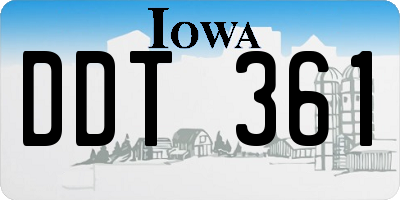 IA license plate DDT361