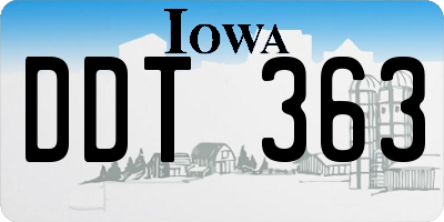 IA license plate DDT363