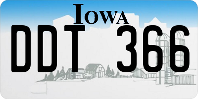 IA license plate DDT366