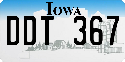 IA license plate DDT367