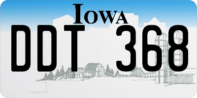 IA license plate DDT368