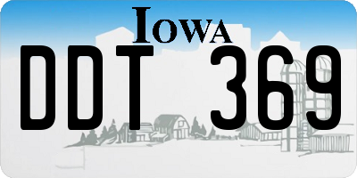 IA license plate DDT369