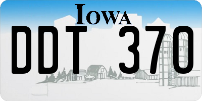IA license plate DDT370