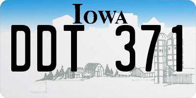 IA license plate DDT371