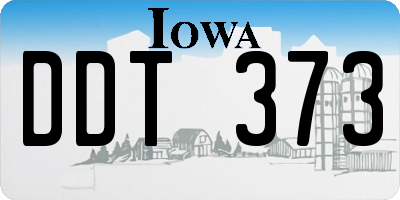 IA license plate DDT373