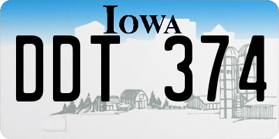 IA license plate DDT374