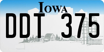 IA license plate DDT375