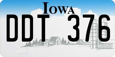 IA license plate DDT376