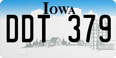 IA license plate DDT379