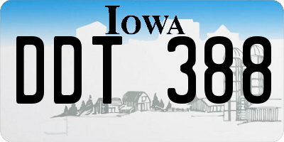 IA license plate DDT388