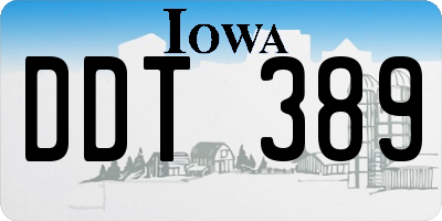 IA license plate DDT389