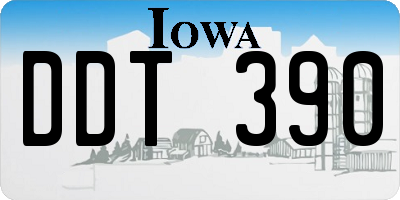 IA license plate DDT390
