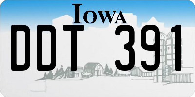 IA license plate DDT391