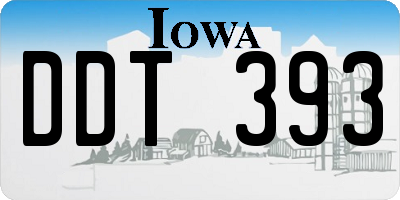 IA license plate DDT393