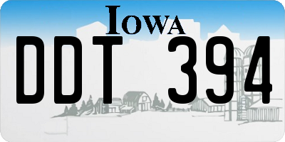 IA license plate DDT394