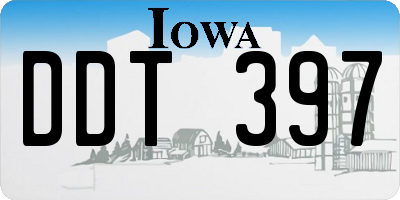 IA license plate DDT397
