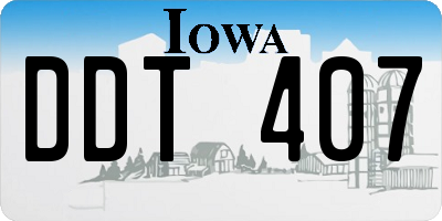 IA license plate DDT407