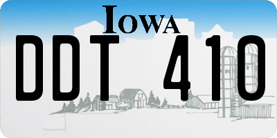 IA license plate DDT410