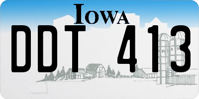 IA license plate DDT413