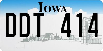 IA license plate DDT414