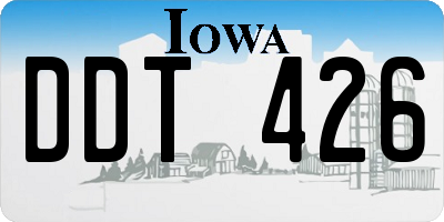 IA license plate DDT426