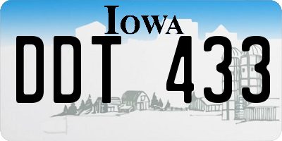 IA license plate DDT433